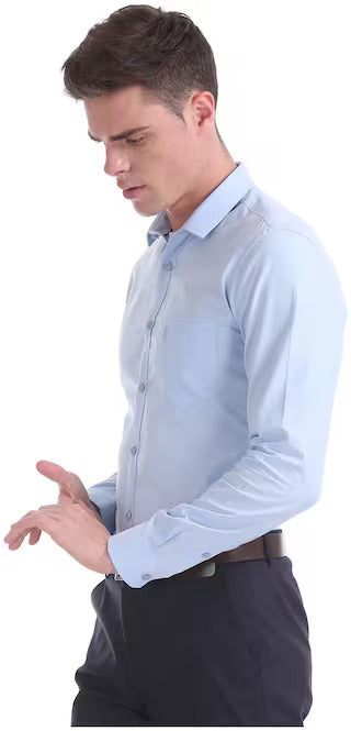 U.S. Polo Assn Men Slim fit Formal Shirt - Blue