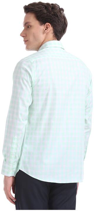 U.S. Polo Assn. Men Regular fit Formal Shirt - Green