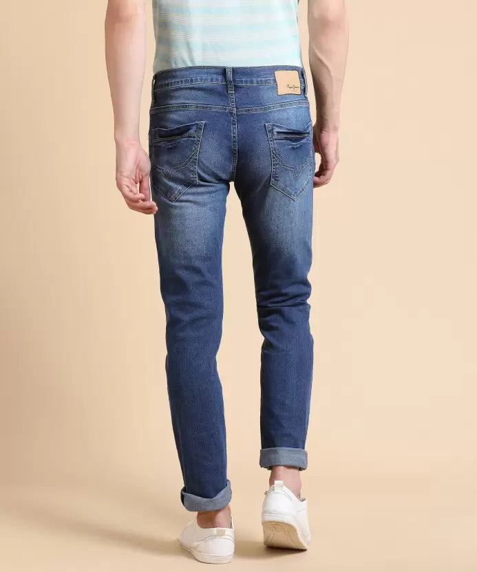 Pepe Jeans Men Slim Low Rise Blue Jeans