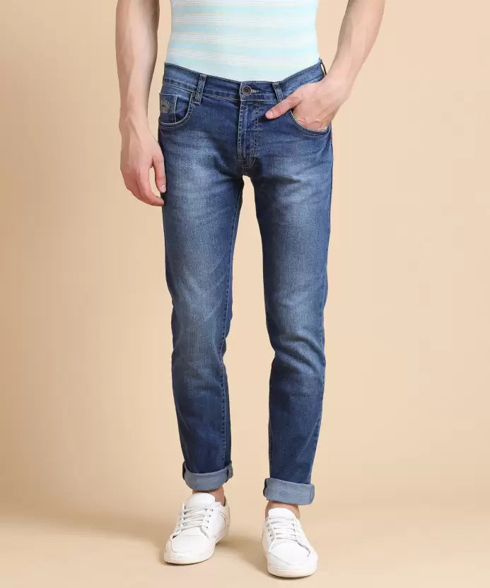 Pepe Jeans Men Slim Low Rise Blue Jeans