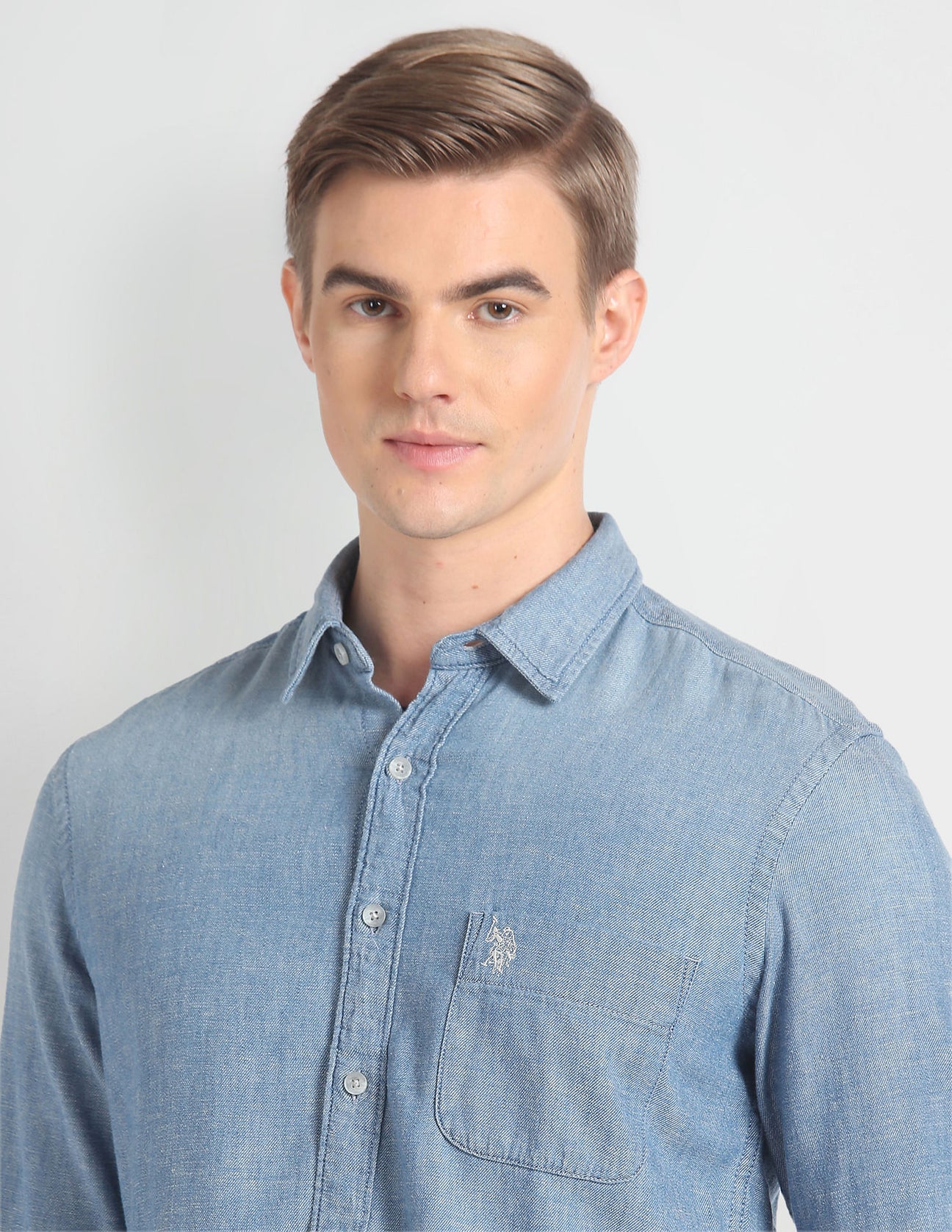 US POLO. Washed Slim Fit Shirt