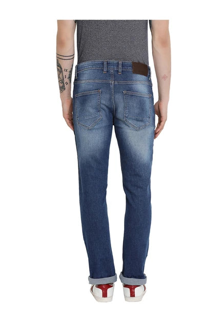United Colors of Benetton United Colors of Benetton Blue Printed Jeans