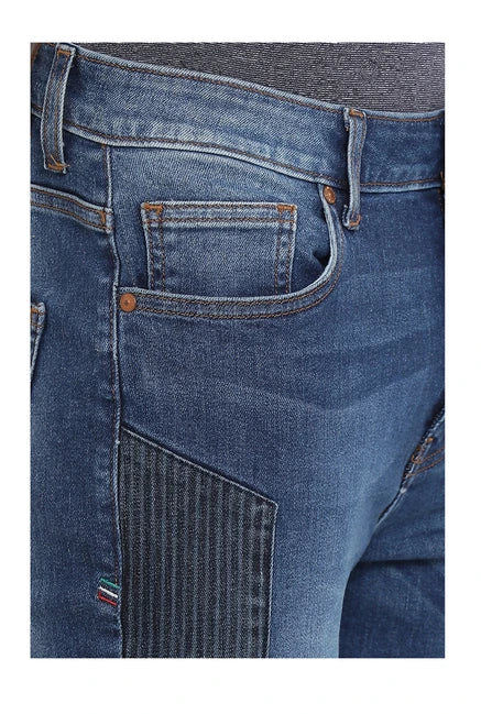 United Colors of Benetton United Colors of Benetton Blue Printed Jeans