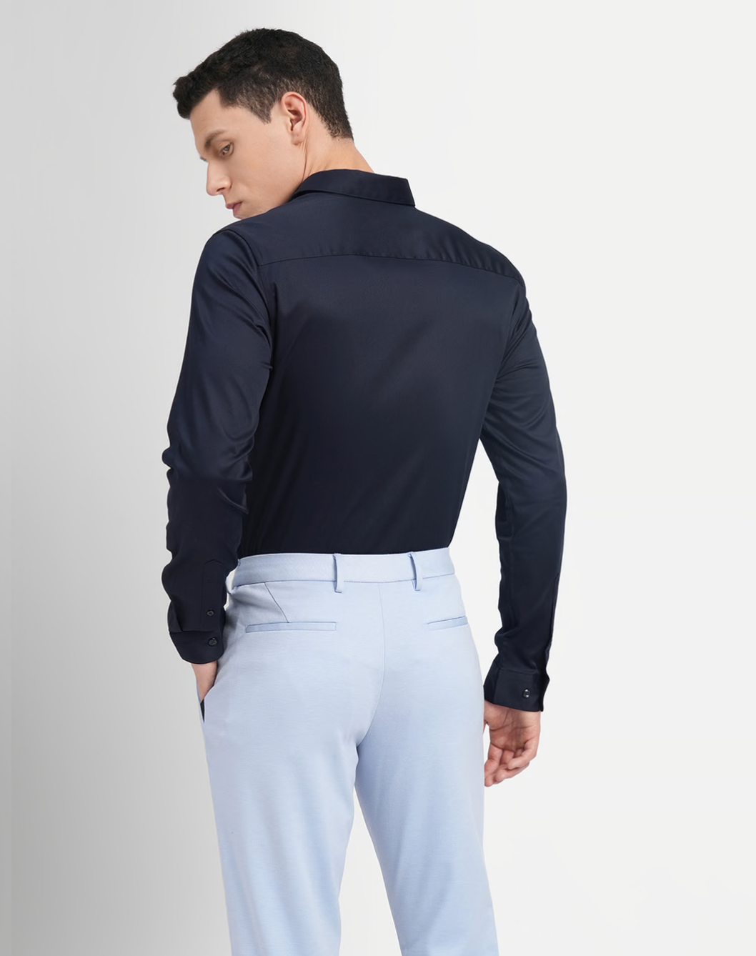 Jack & Jones NAVY BLUE FULL SLEEVES SHIRT