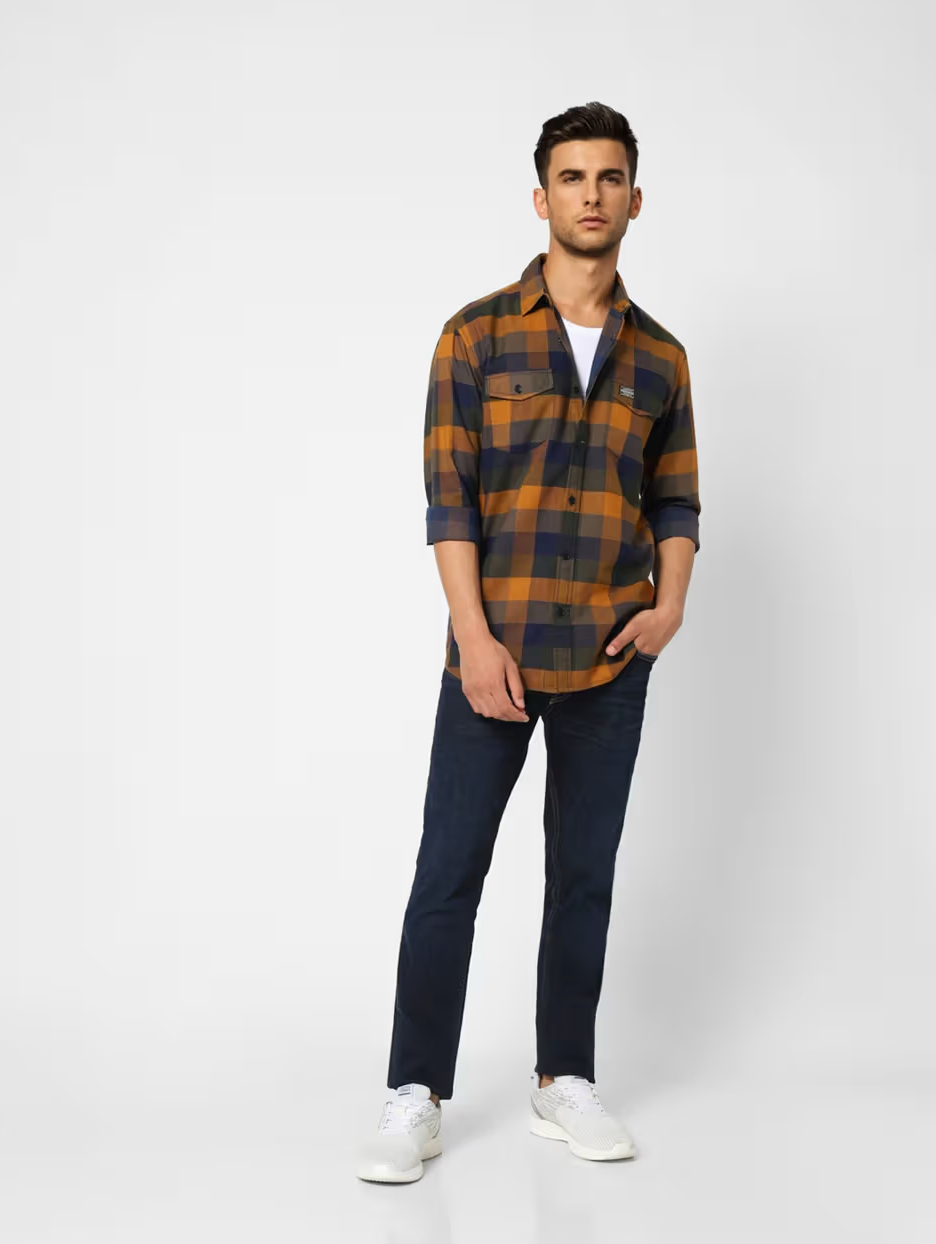 JACK & JONES Men Checkered Multicolor Shirt