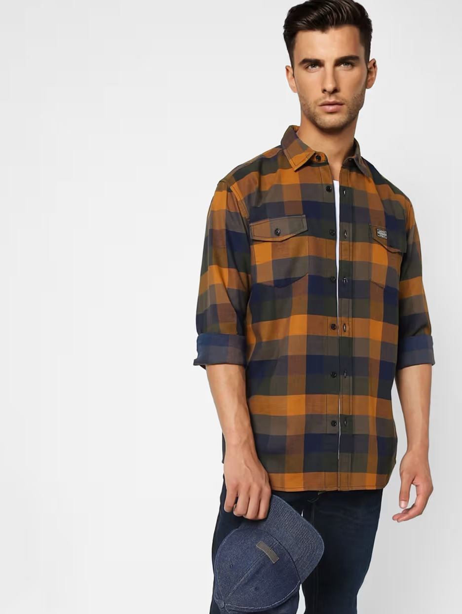 JACK & JONES Men Checkered Multicolor Shirt