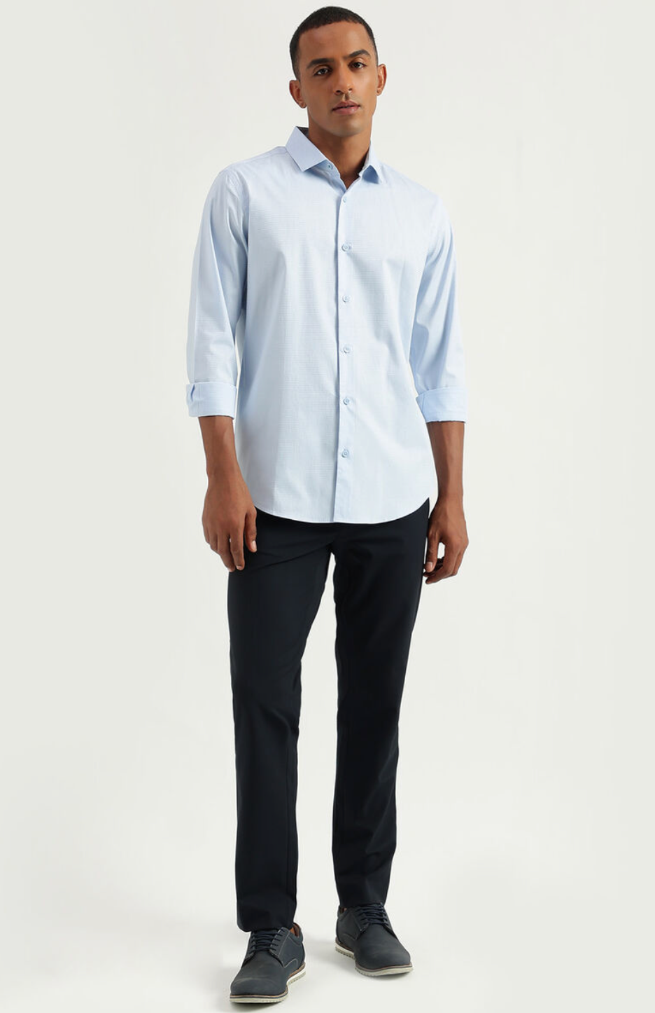 UCB MEN'S SLIM FIT CUTAWAY COLLAR TEXTURED SHIRTS