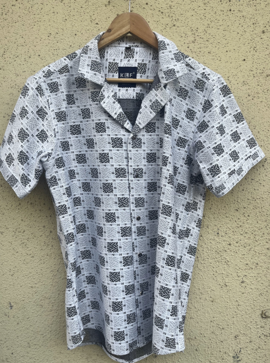 Ethnic Checks texture fabric half shirt