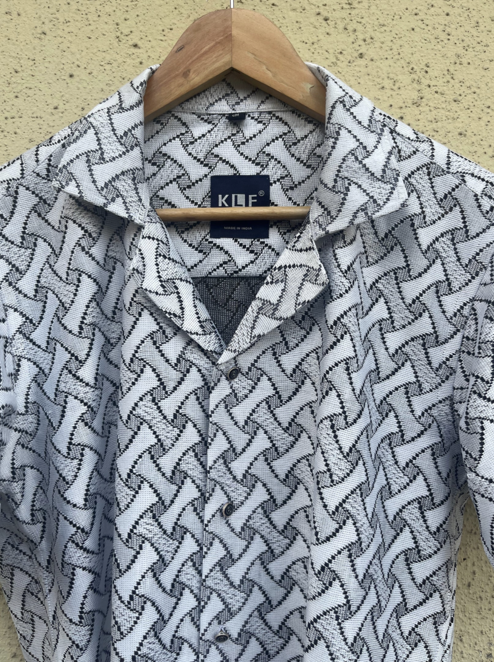 Ethnic Snowfall Speckle half sleeve casual shirt