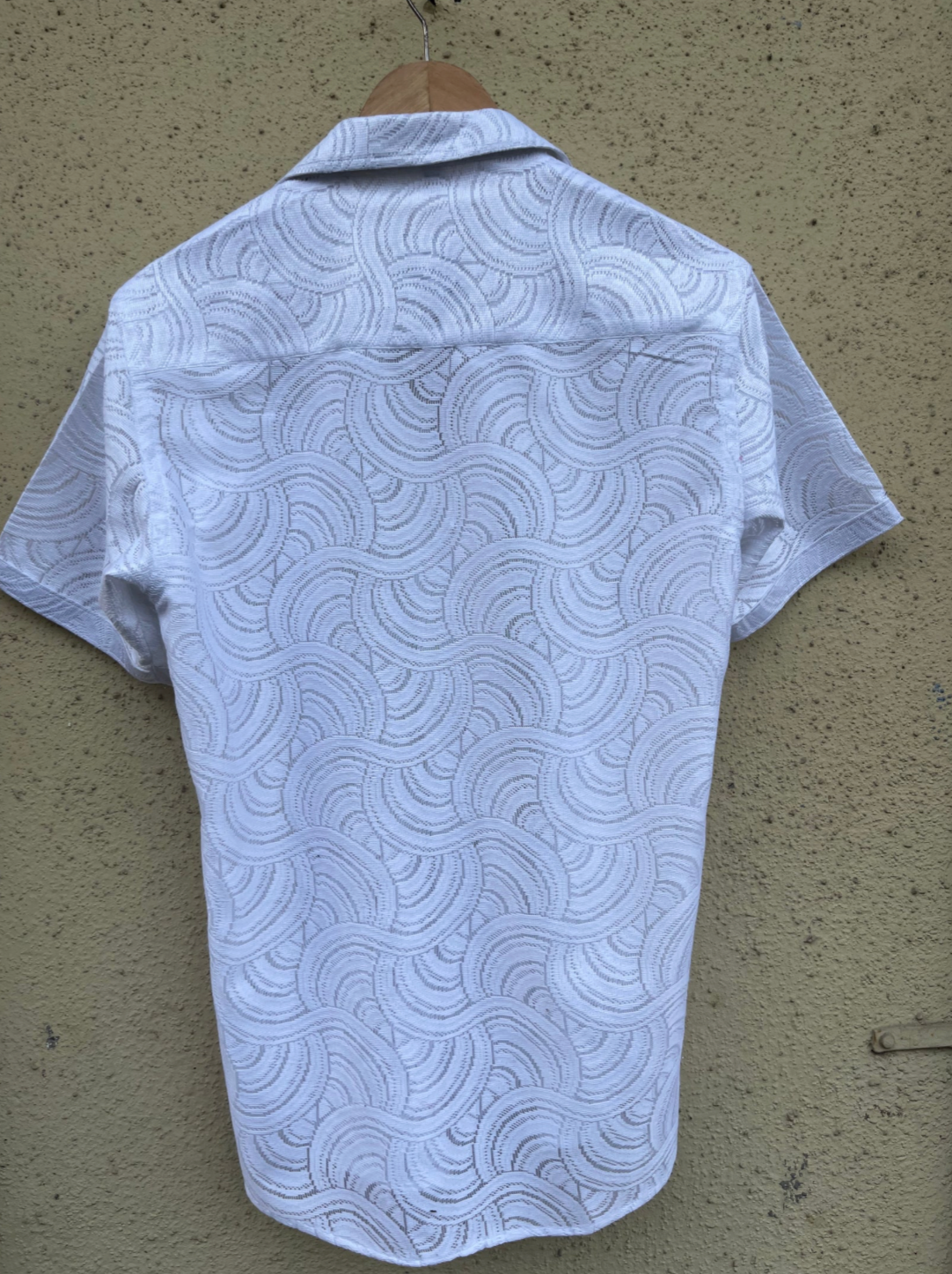 Ethnic Pure white net fabric half shirt