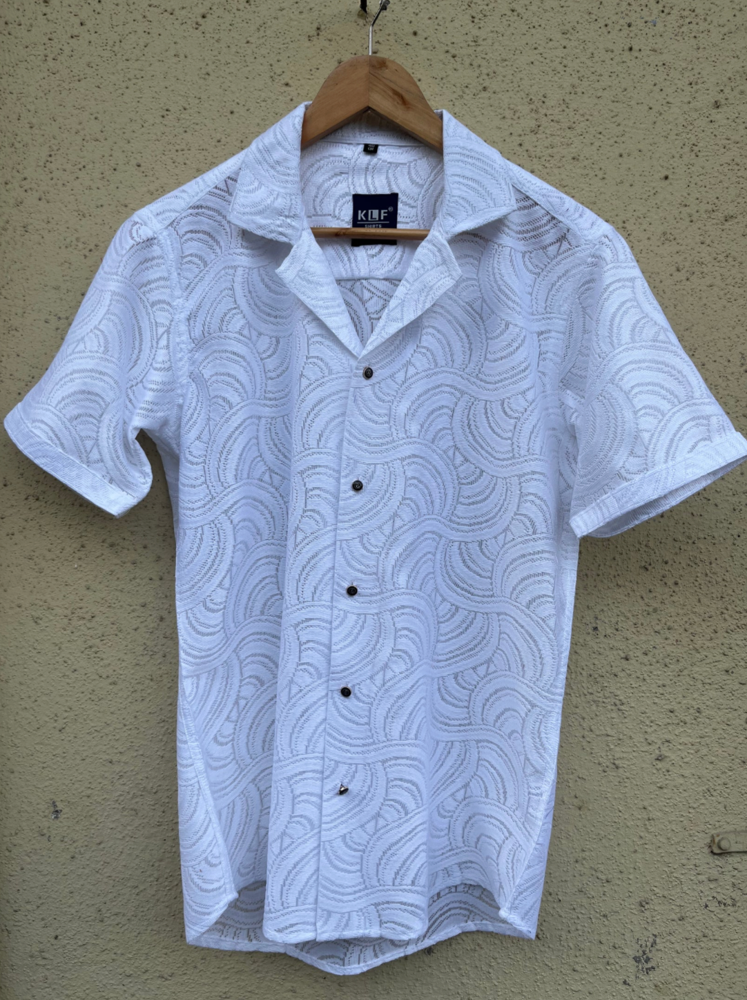 Ethnic Pure white net fabric half shirt