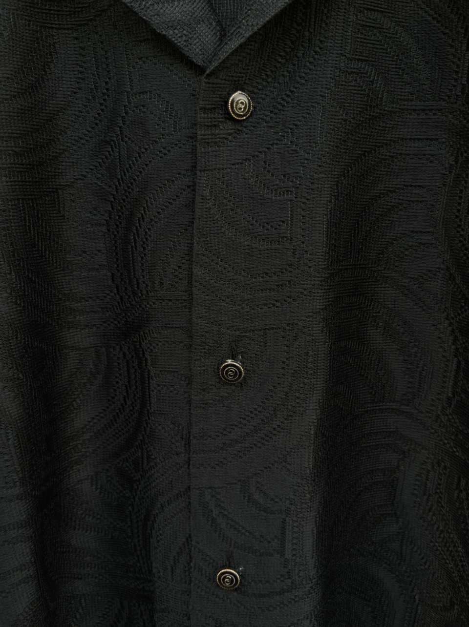 Ethnic Black net fabric half shirt