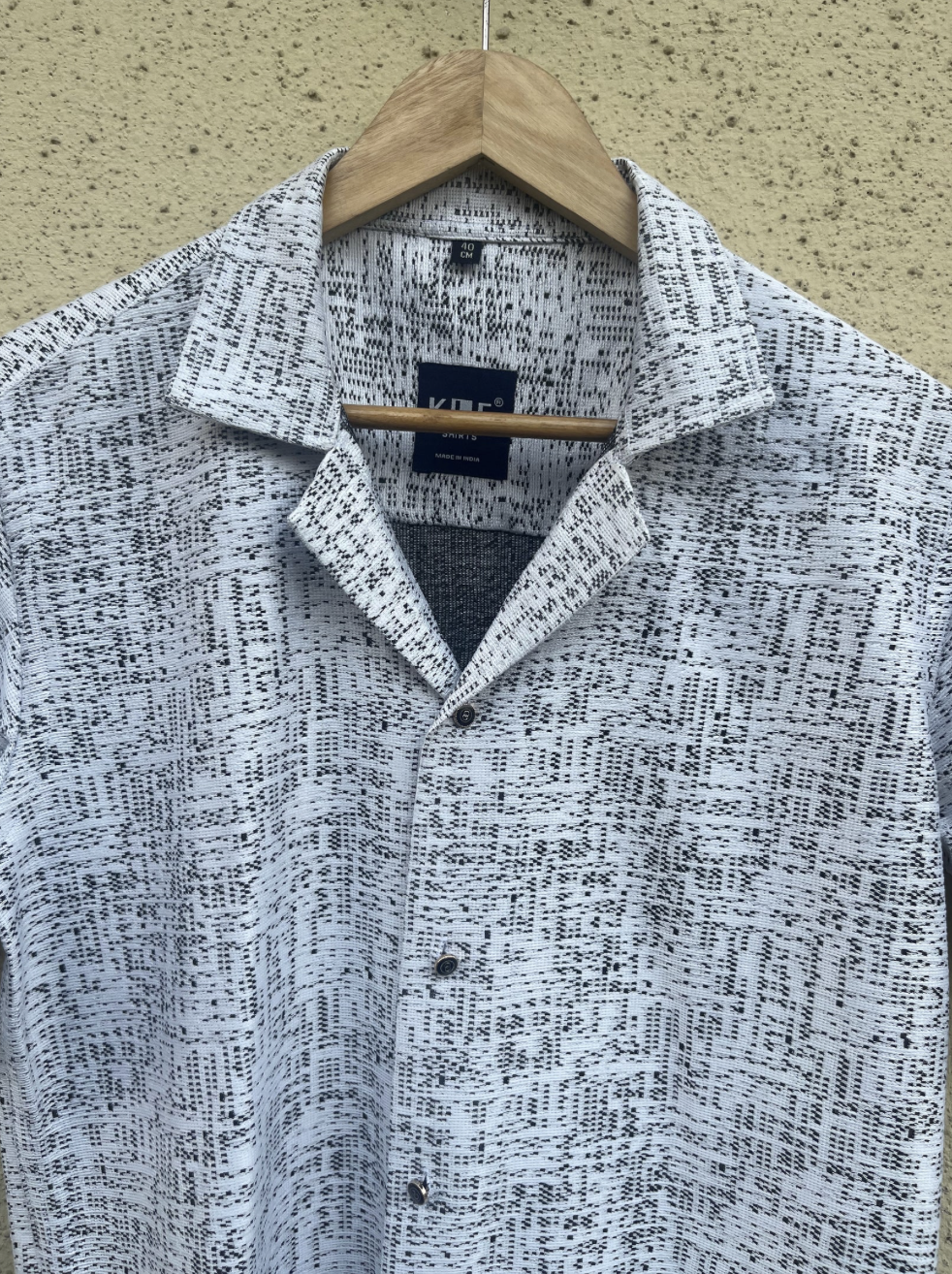 Ethnic Dotted texture half sleeves shirt