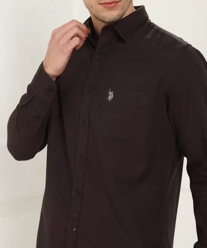 U.S. POLO ASSN. Men Regular Fit Solid Casual Shirt
