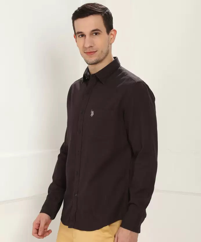 U.S. POLO ASSN. Men Regular Fit Solid Casual Shirt