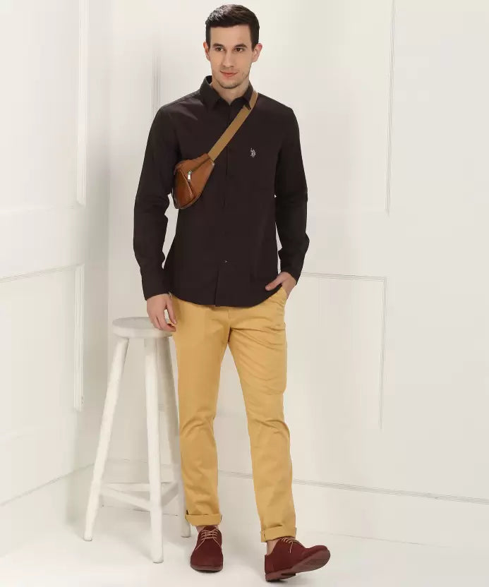 U.S. POLO ASSN. Men Regular Fit Solid Casual Shirt