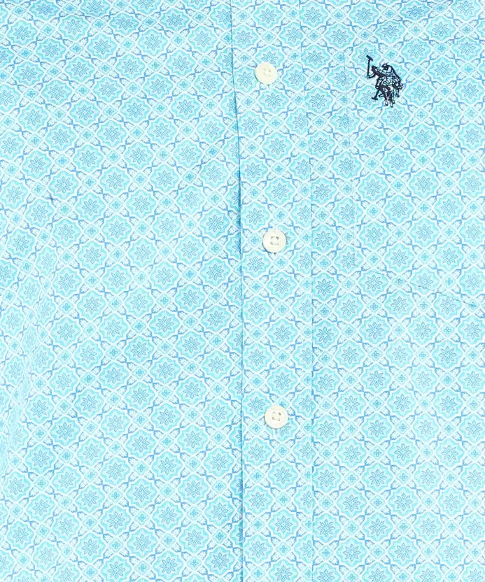 U.S. POLO ASSN. Men Regular Fit Printed Button Down Collar Casual Shirt