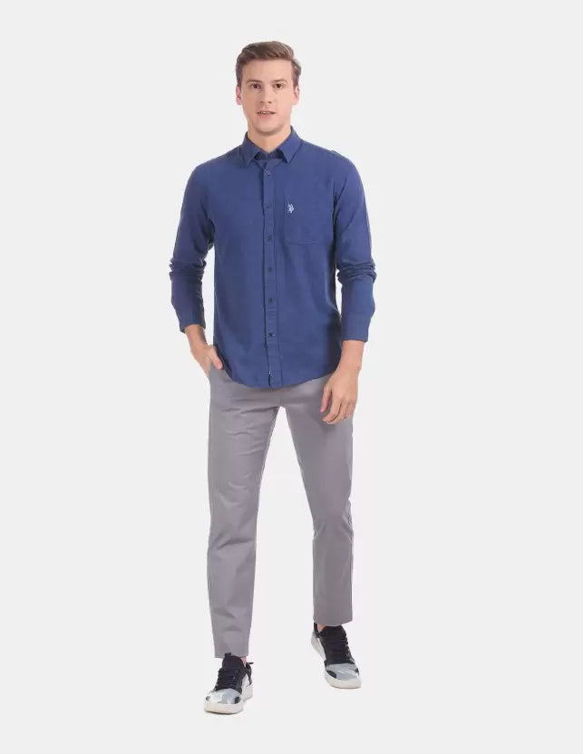U.S. POLO ASSN. Men Regular Fit Solid Casual Shirt