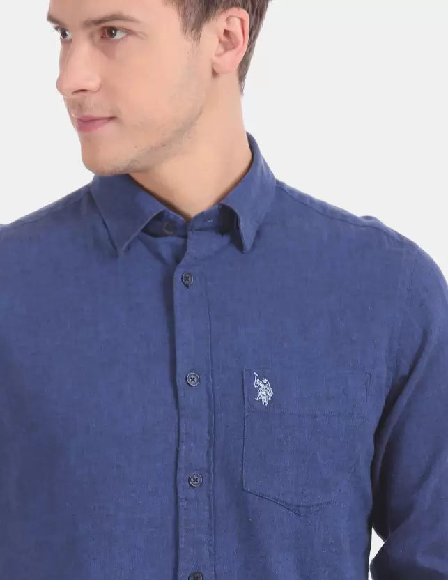U.S. POLO ASSN. Men Regular Fit Solid Casual Shirt
