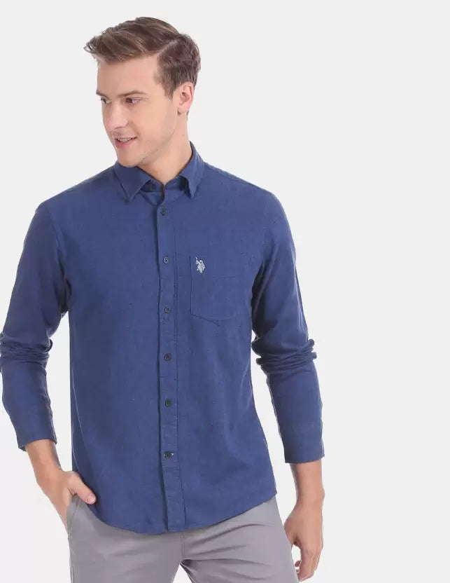 U.S. POLO ASSN. Men Regular Fit Solid Casual Shirt