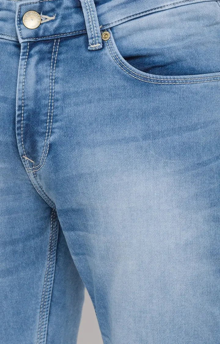 SPYKAR Men's Blue Cotton Solid Slim Jeans
