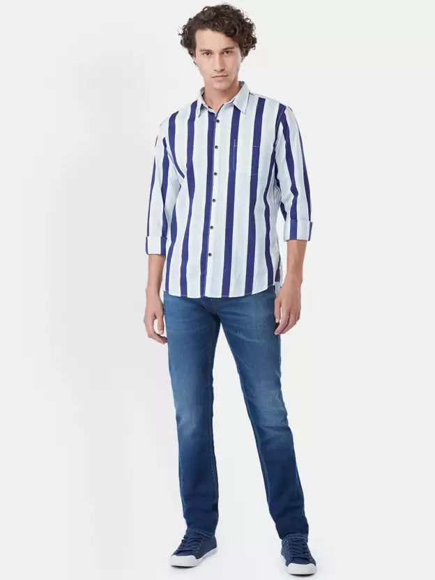 Pepe Jeans Men Regular Fit Striped Casual Shirt