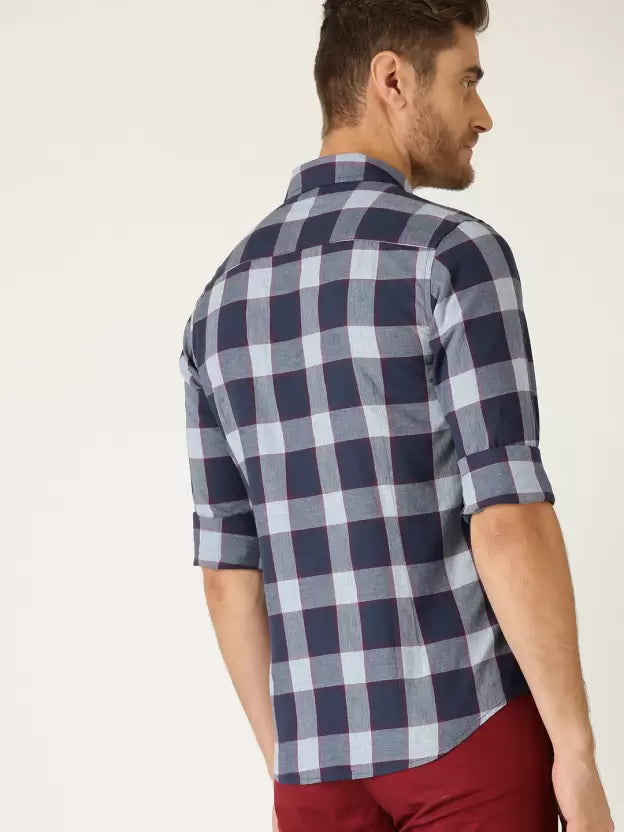 United Colors of Benetton Men Slim Fit Checkered Casual Shirt