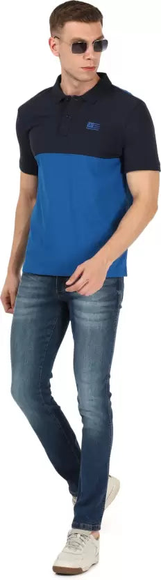 Wrangler Men Solid Polo Neck Cotton Blend Multicolor T-Shirt