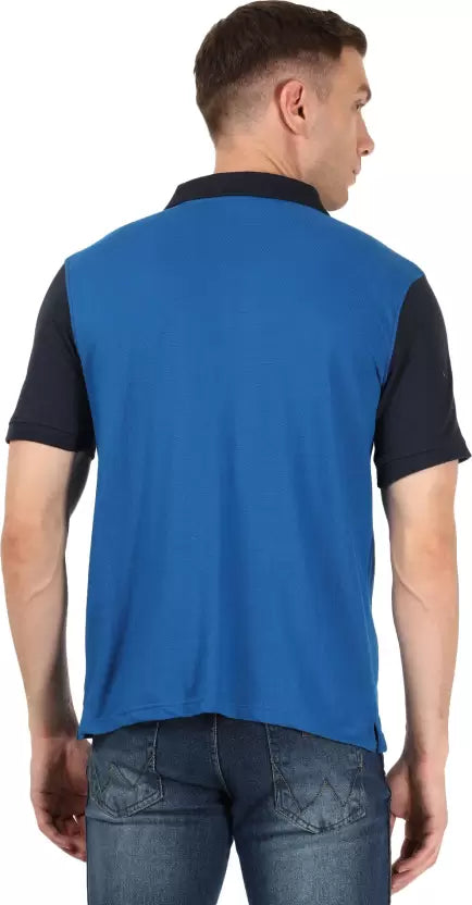 Wrangler Men Solid Polo Neck Cotton Blend Multicolor T-Shirt