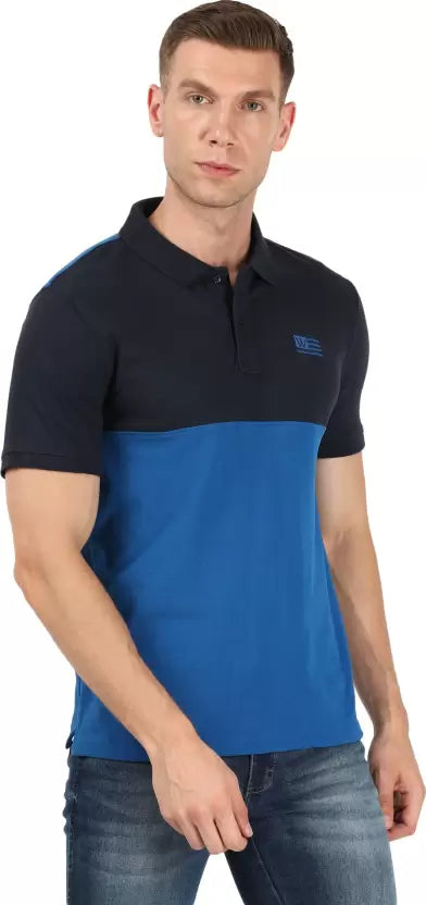 Wrangler Men Solid Polo Neck Cotton Blend Multicolor T-Shirt