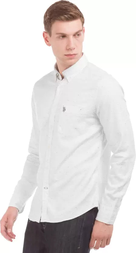 U.S. POLO ASSN. Men Regular Fit Solid Button Down Collar Casual Shirt