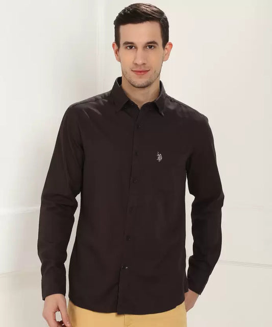 U.S. POLO ASSN. Men Regular Fit Solid Casual Shirt