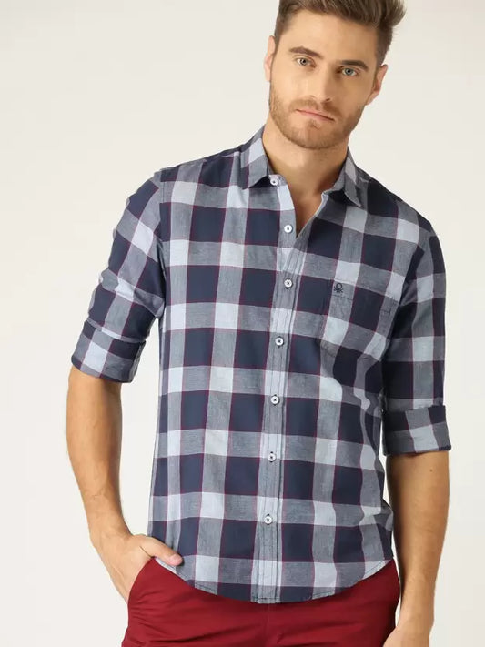 United Colors of Benetton Men Slim Fit Checkered Casual Shirt